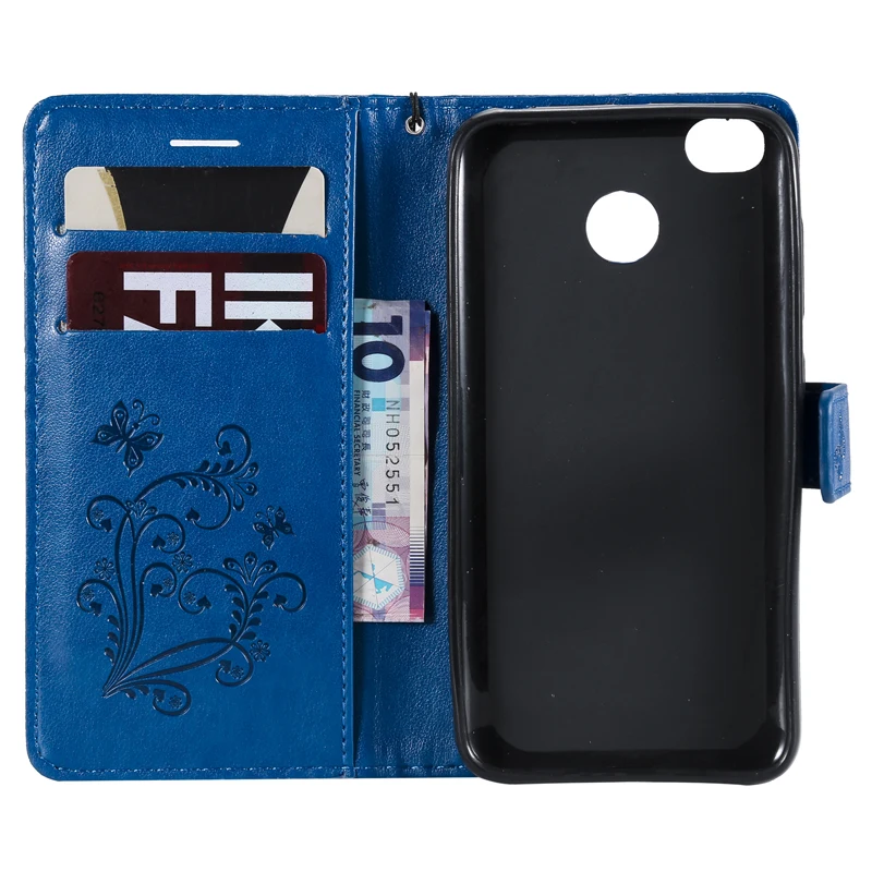 3D кожаный флип кошелек с бабочкой мягкий силиконовый чехол для телефона xiaomi Mi 5X