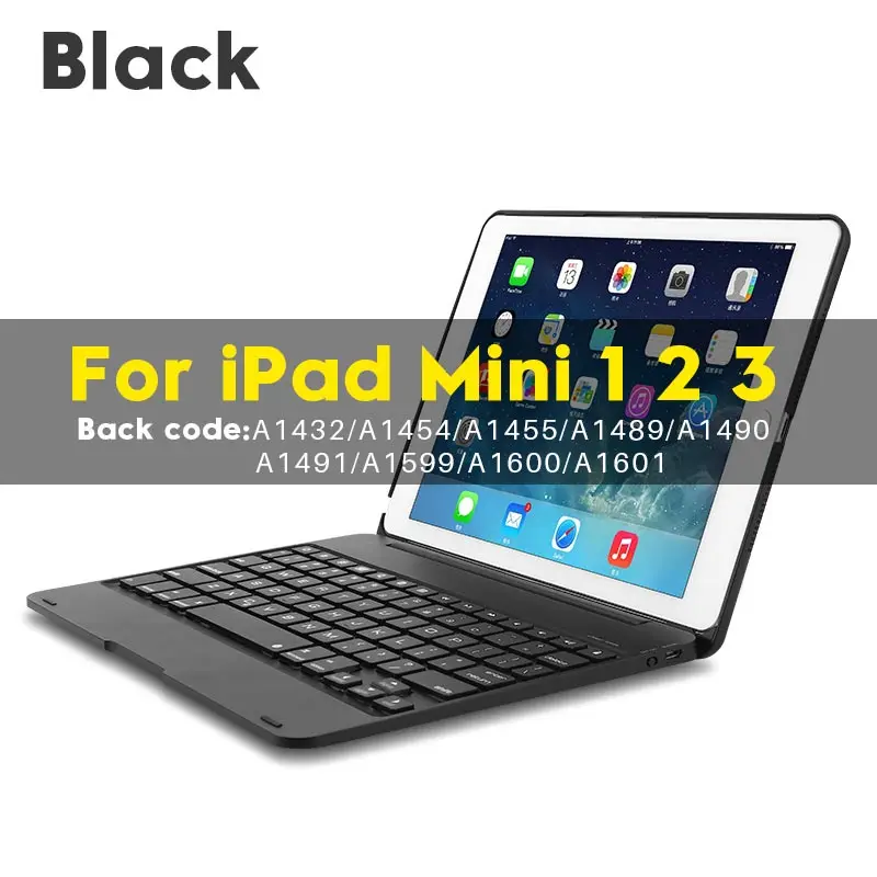 For iPad Mini 1 2 3 Чехол для iPad Mini 1 2 3 4 с Bluetooth клавиатурой Smart Cover для iPad Mini 4 360 полная защита противоударный чехол Funda Coque - Цвет: For iPad Mini 1 2 3