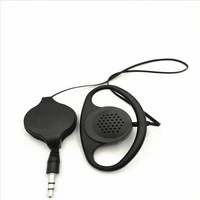 retractable stereo soft hook earbud headset single side earphone d shape earpiece for tour guide system musuem conferences