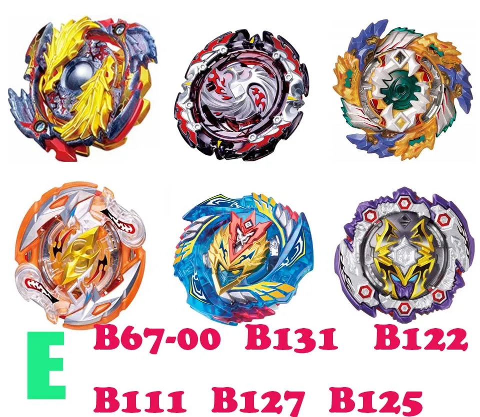 E 6PCS Комбинации Бей Bay Burst игрушки Металл Fusion 4D с пусковым устройством Прядильный механизм лезвия игрушки - Цвет: E 6PCS