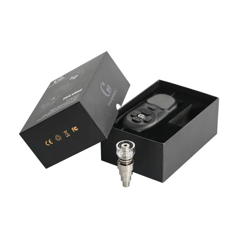 greenlightvapes G9 Tick enail Henail Kit TC mod With Quartz Titanium Nail Portable Electric Dab For Oil Rig Glass Bong |