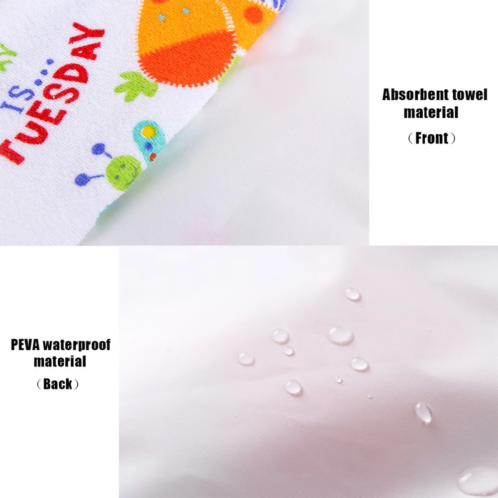 Детские нагрудники 7 шт./лот хлопковые двухслойные водонепроницаемые для