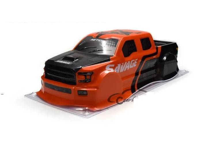 Ewellsold 1/18 ПВХ RC Грузовик Корпус Корпуса для 1:18 грузовик радиоуправления(размер 223*98*55 мм Основание колеса 145 мм) NO: S01801 - Цвет: Оранжевый