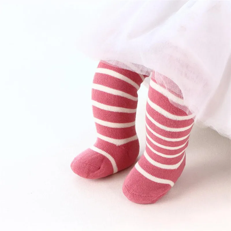 TELOTUNY Baby Girl Socks Knee High Bows Striped Kids Child Bootie Vertical Autumn Winter soft charming comfortable S3FEB12 |