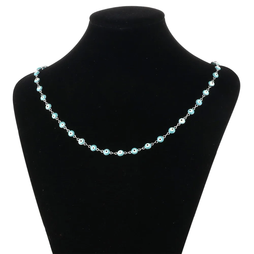 Детские носки Красивые красные/Голубая Эмаль Бусины звено цепи ожерелье