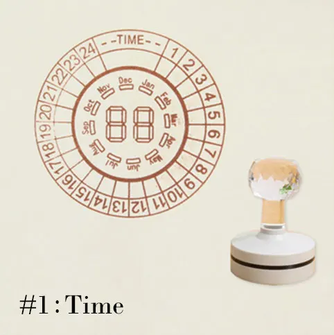 time JWHCJ 1 шт. компас даты/время компас Ежемесячный план штампы расписание время Управление штампами для детей diy офисный дневник скрапбук - Цвет: time