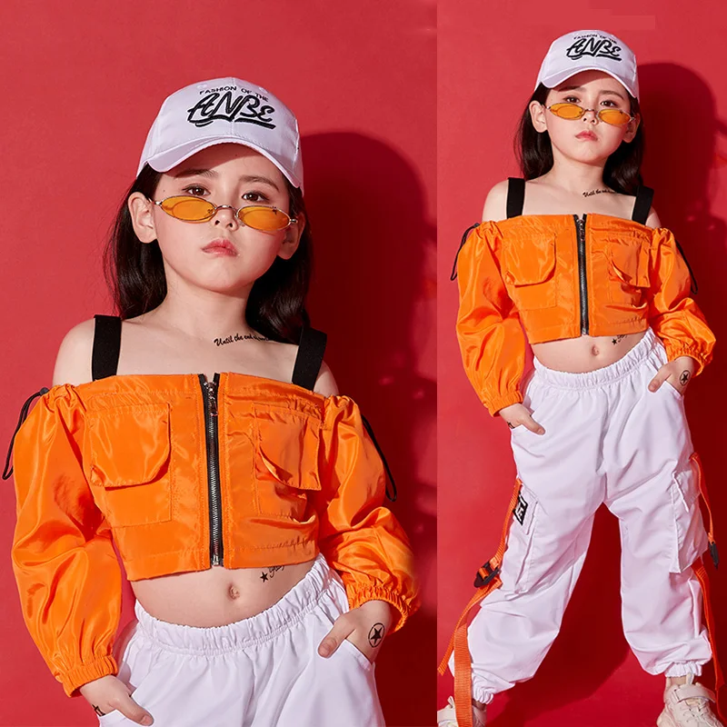 

Fashion Jazz Dance Costume Girls Hiphop Street Dance Rave Outfit Kids Cheerleader Performance Clothing Child Stage Wear DC2247