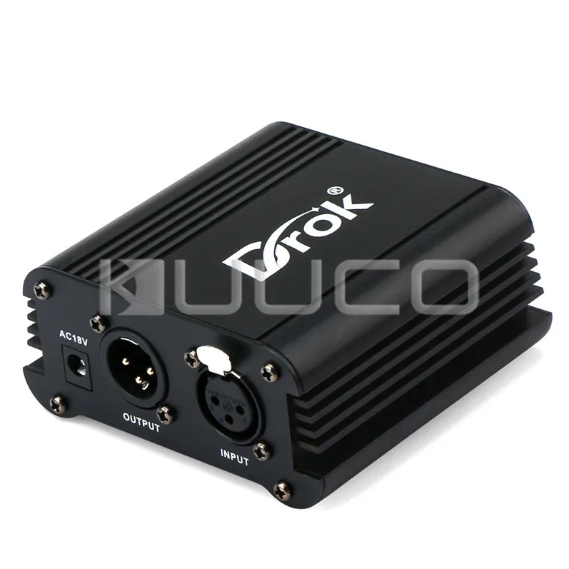 Профессиональный 1 канальный источник фантомного питания 48 В + адаптер