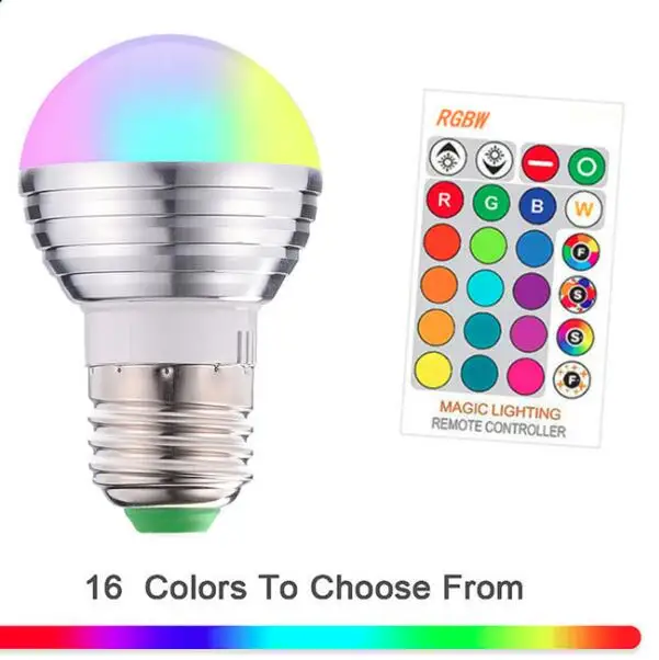 

Светодиодная лампа высокой мощности E27 E14 3 Вт RGB 5 Вт RGBW