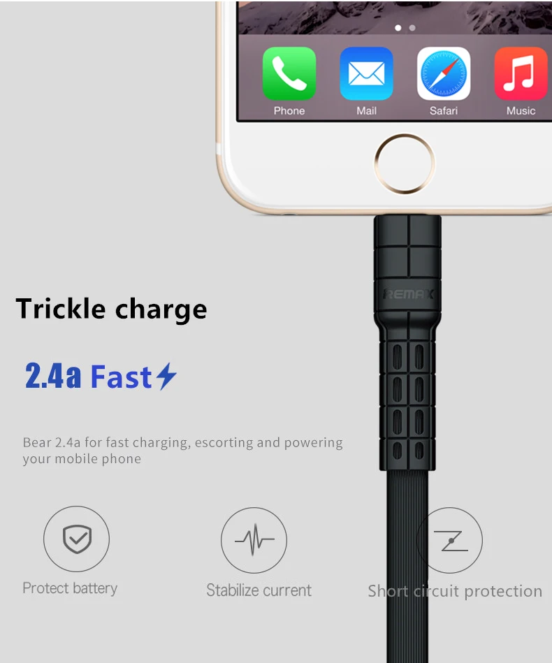 Remax micro usb data sync кабель 5 V 2.4A зарядки для Xiaomi Redmi Note 4x samsung Android шнур usb зарядное устройство для мобильного телефона