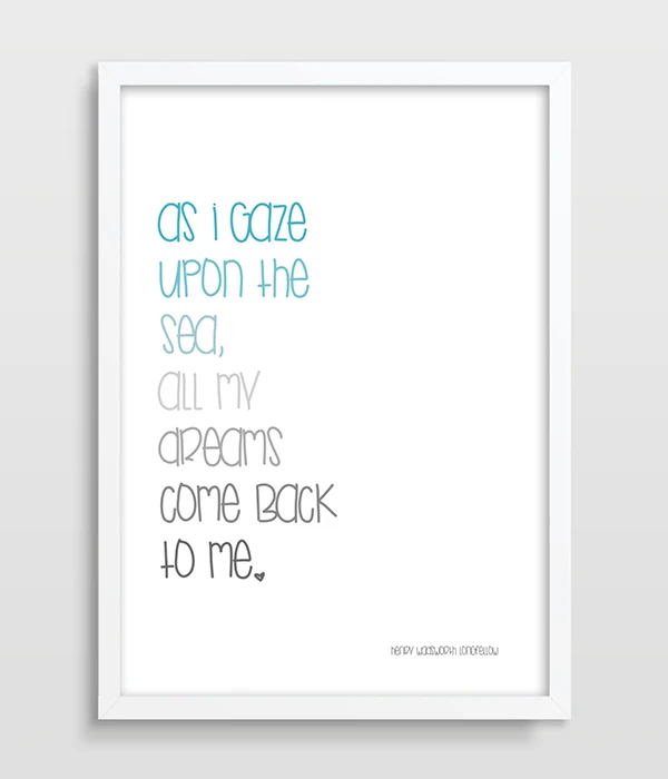 Печать морских цитатой сладкий домашний декор принт для детской моряк море