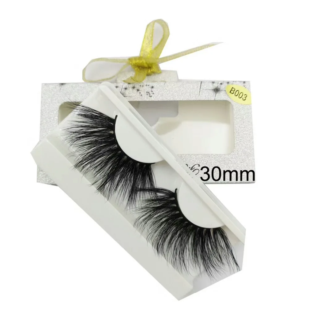 longer than 25mm Eyelashes 100% Mink False Crisscross Natural Fake lashes Length 30mm Makeup 3D Lashes | Красота и здоровье