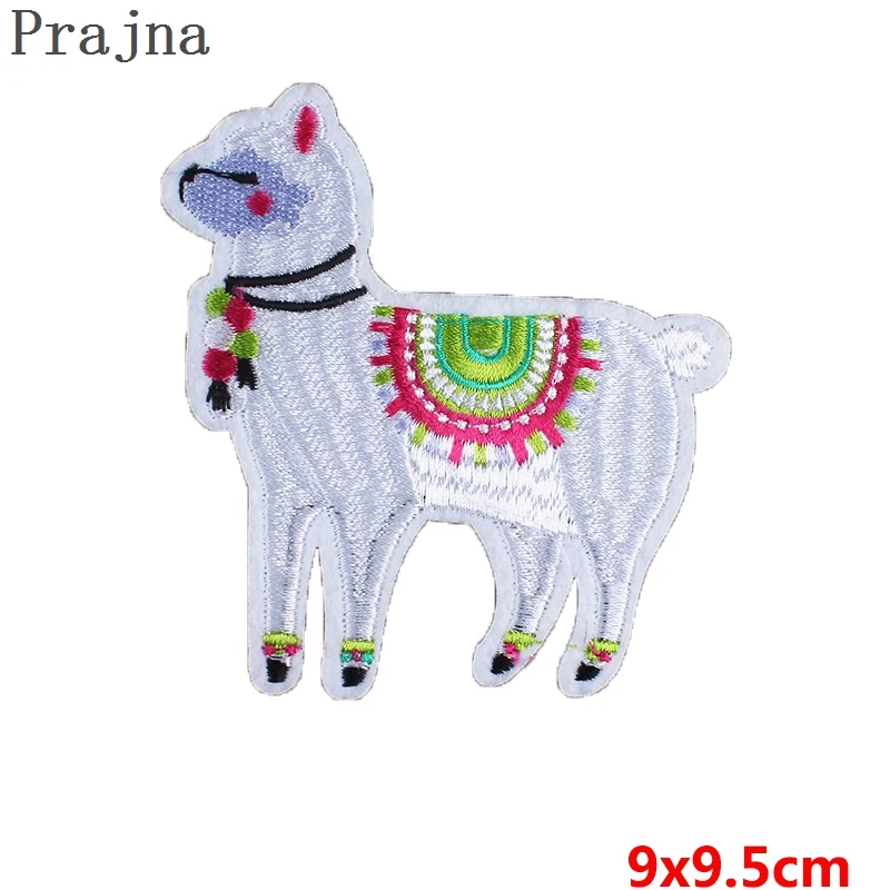 3308 Prajna мультяшная овечка нашивка вышитая железная нашивка для одежды детские наклейки Alpaca DIY аксессуары для одежды Единорог ткань F - Цвет: 3308
