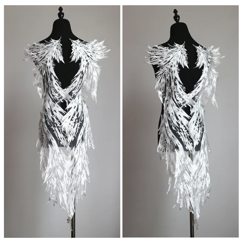New fashion L Wings embroidery lace cloth paste Wedding Dress Adornment DIY clothing accessories RS1993