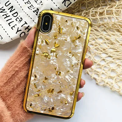 yellow GlamPhoneCase роскошные золотые Фольга корпус чехол для iPhone X Xs Max XR 8 iPhone 7 Plus простой жесткий для задней панели чехол для iPhone 8, 7, 6, 6S Plus, чехол - Цвет: yellow