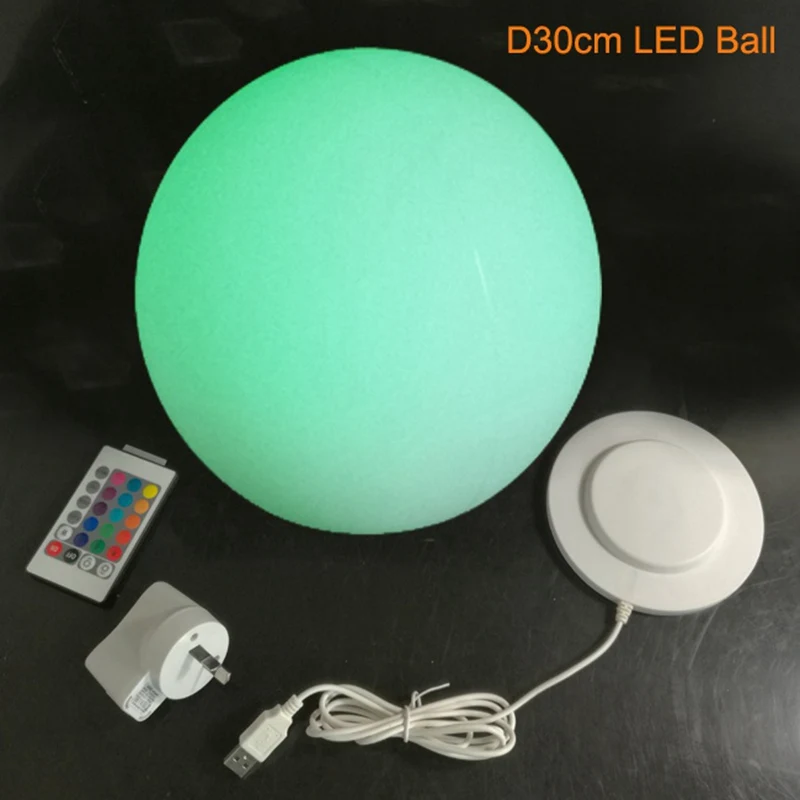 Skybesstech 12 см D15cm D20cm D25cm D30cm D35cm светодиодный Ночной светильник с шаровым шаром 16 цветов с дистанционным управлением 1 шт