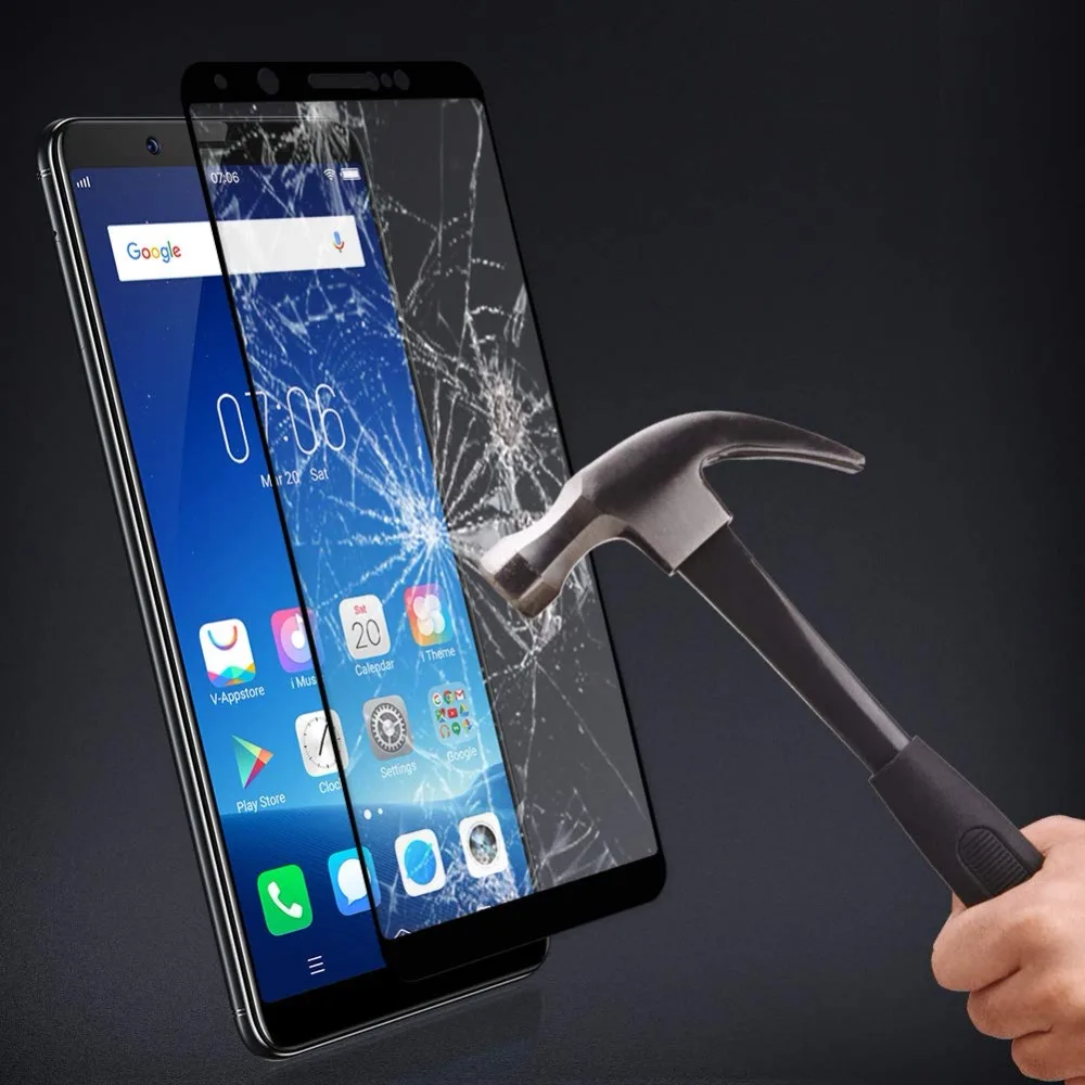 6D 9H чехол из закаленного стекла Защитная пленка для VIVO V7 PLUS + Полное покрытие