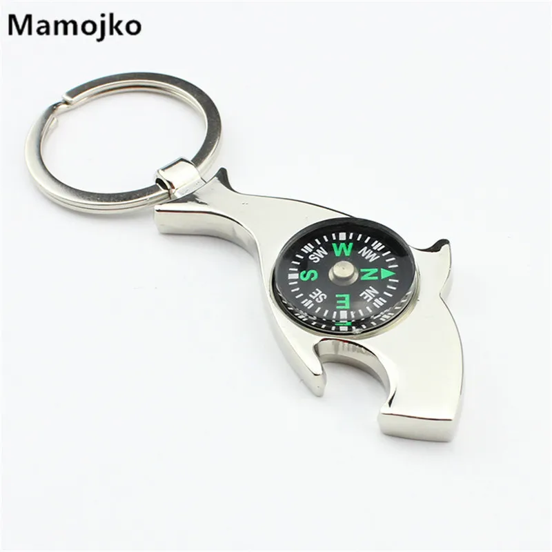 Mamojko Creative Personality Shark Compass Key Chain Fashion Car Key Ring Trendy Handbag Pendant Key Holder For Men Gifts