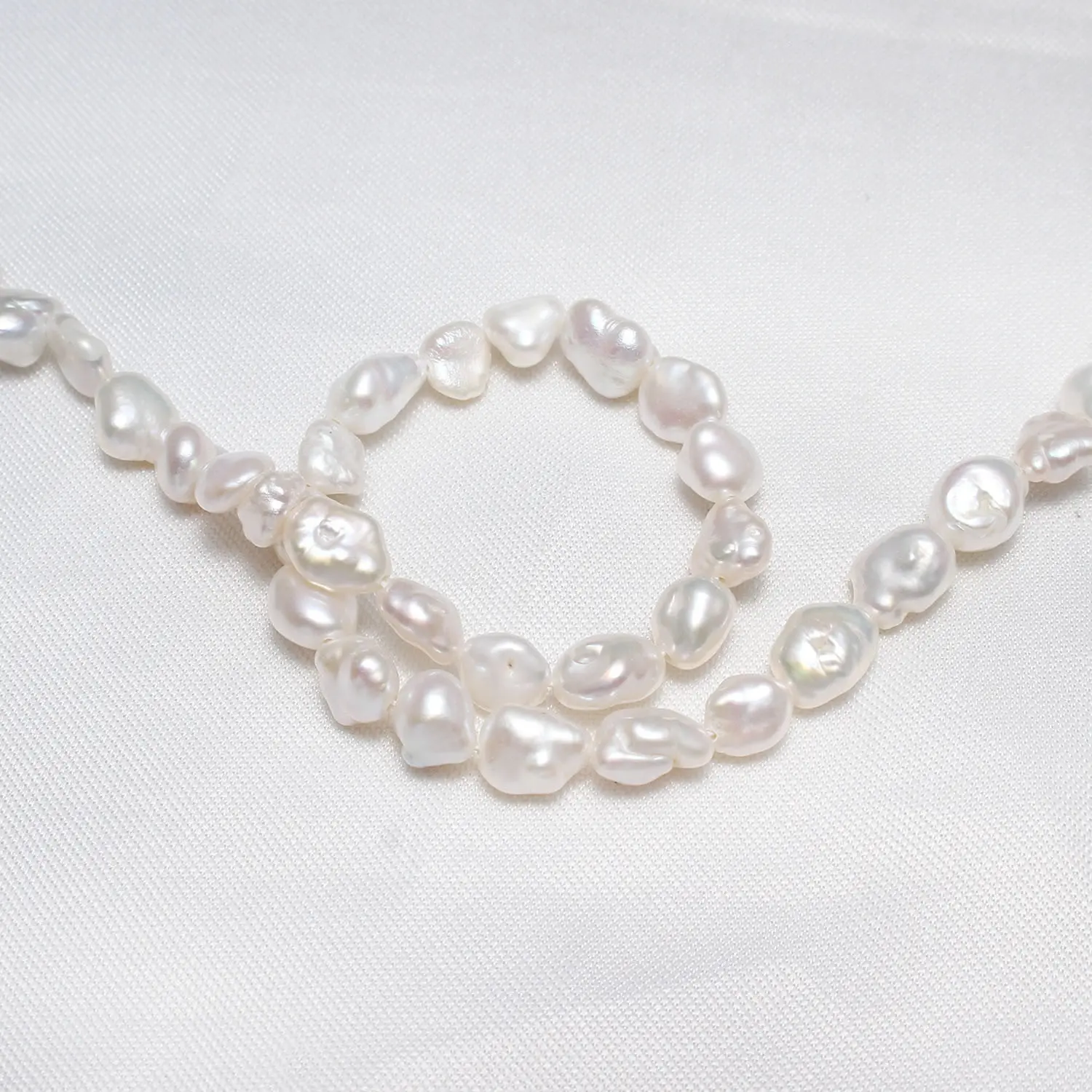 Cultured Potato Freshwater Pearl Beads Natural White 6mm Irregular Wholesale Jewelry Making Shape For Fashion Bracelet Necklace | Украшения