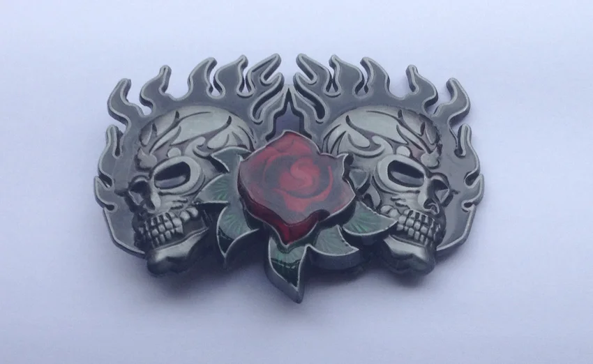 Двойной огнеупорный пояс с пряжкой в виде черепа розы|belt buckle|belt skull buckleskull belt buckle |