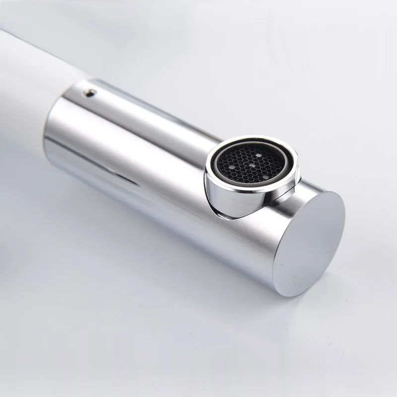 OKAROS современный белый кран крашеный для ванной раковины 360 градусов поворотный