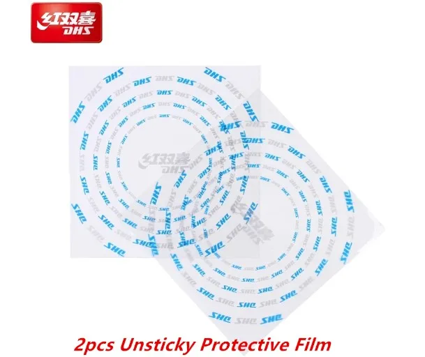 2 pcs unsticky film 2 шт. DHS Оригинальная защитная пленка для настольного тенниса, резиновый комплект для пинг-понга, аксессуары tenis de mesa - Цвет: 2 pcs unsticky film