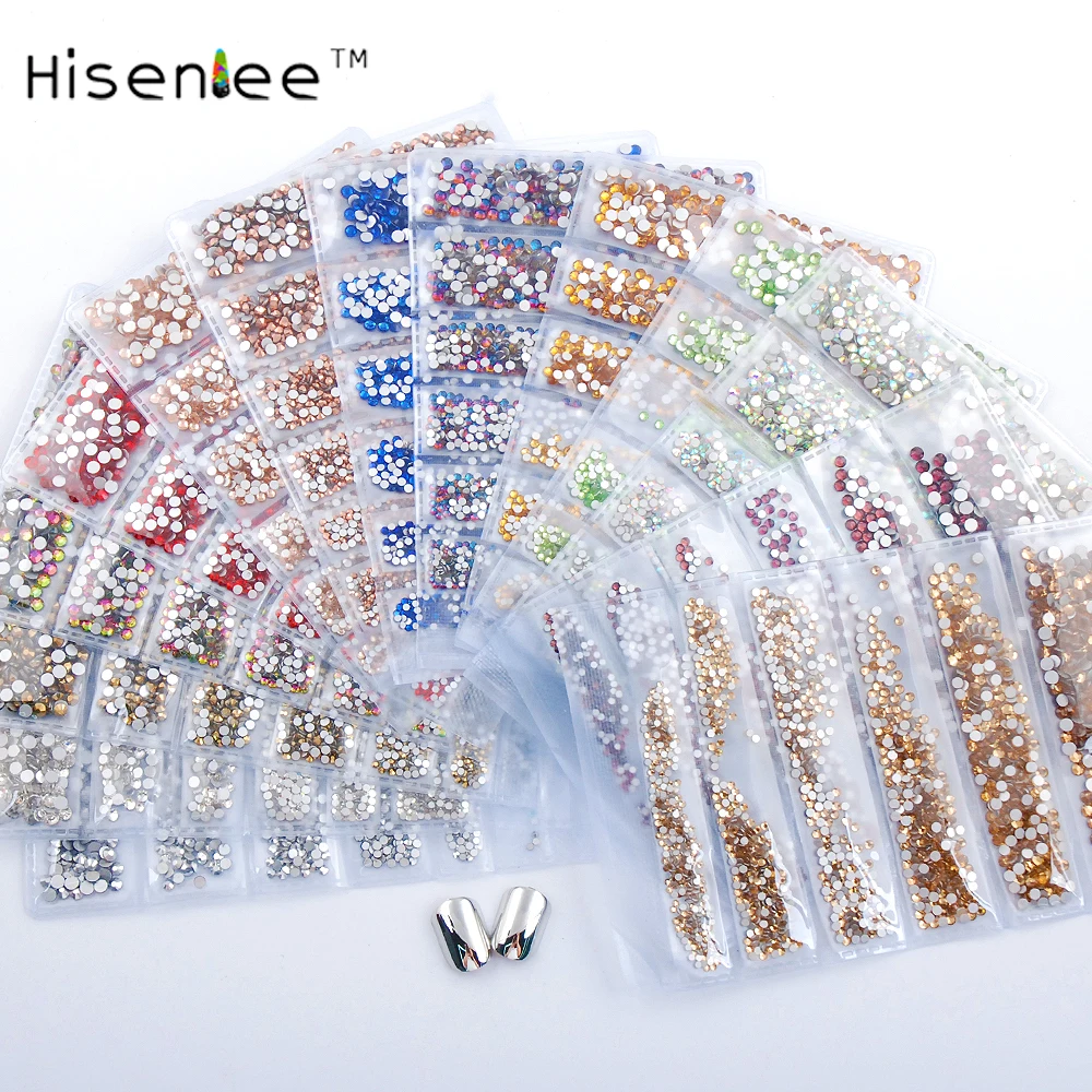 

Nail Rhinestone 28 Colors 1680pcs Mixed 6 Sizes ss3-ss10 1680PCS Nail Art Decoration Flatback Glass Stones Shiny Gems DIY Gems