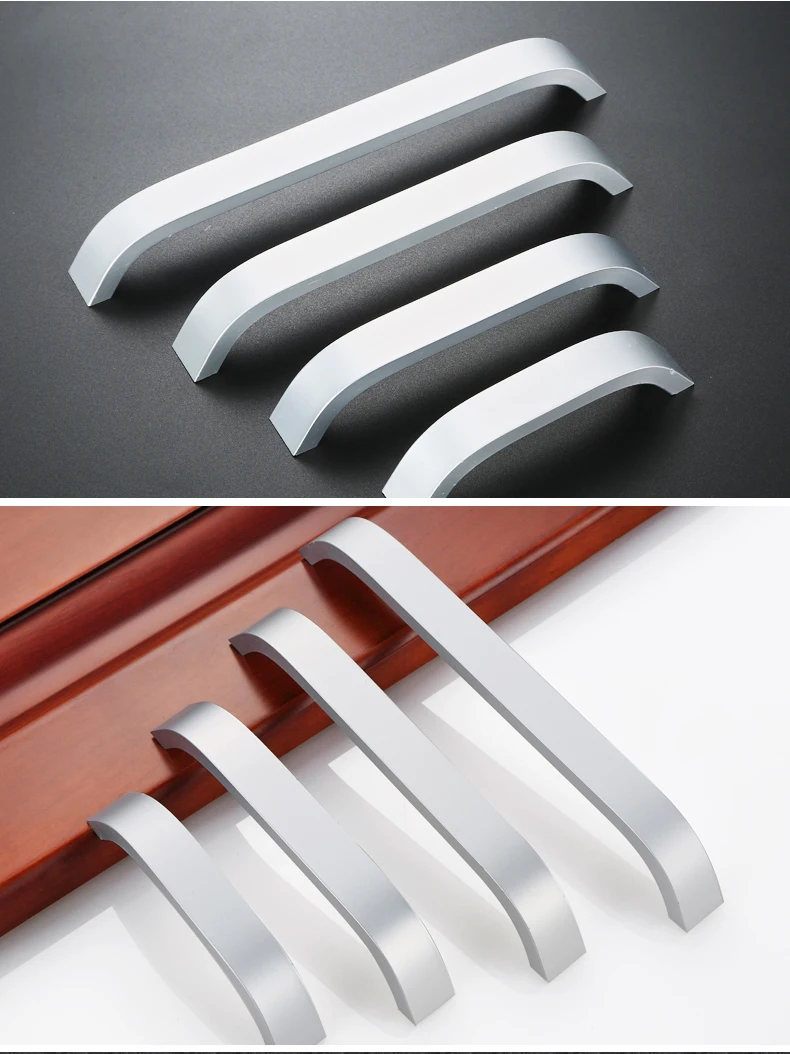 Современные дверные ручки из цинкового сплава, ручки для выдвижных ящиков, шкаф, выдвижная ручка бар, дверные ручки, современный стиль