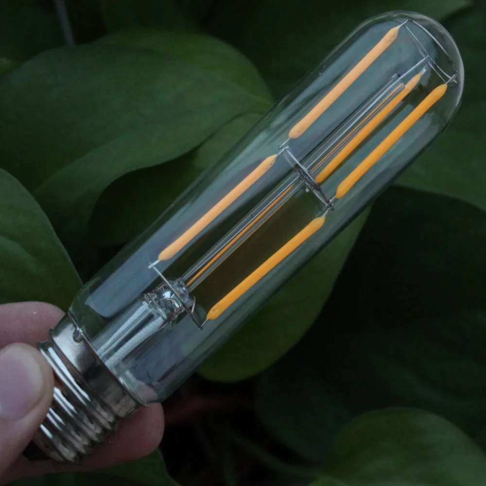Фото Grensk T30 130 мм Edison трубчатая Светодиодная лампа 6 Вт накаливания теплый белый 2700 к E26 Grensk T30 130 мм Edison трубчатая Светодиодная лампа 6 Вт накаливания теплый белый 2700 к E26