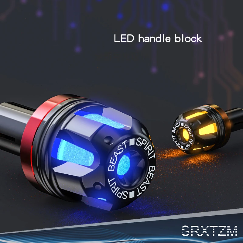 SRXTZM Motorcycle Universal Parts Handlebar Balance Terminal Handle Plug Head New Signal Lights 2PCS Colorful | Автомобили и