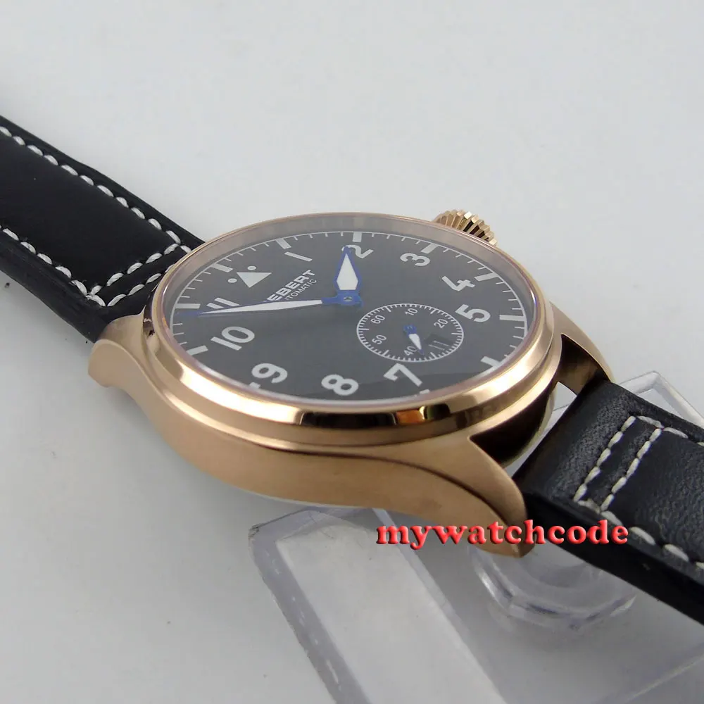 Автоматические Мужские и женские часы с сапфировым стеклом черным циферблатом 42