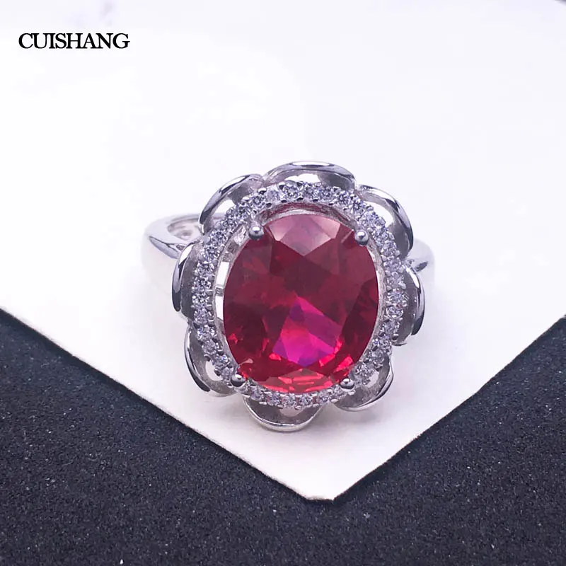 CSJ новые дизайнерские красные рубиновые кольца из стерлингового серебра 925 пробы