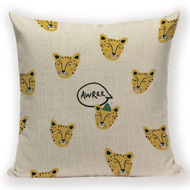 Милый Eopard наволочка подушки домашний декор с изображением животных чехол