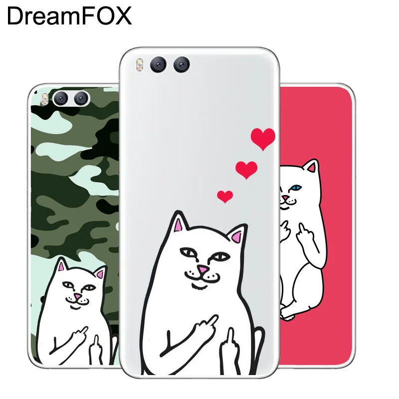 DREAMFOX M203 Милая кошка Мягкий ТПУ силиконовый чехол для Xiaomi Mi Note 2 3 4 5 6 8 SE M5 4C 4S 5C 5S 5X 6X