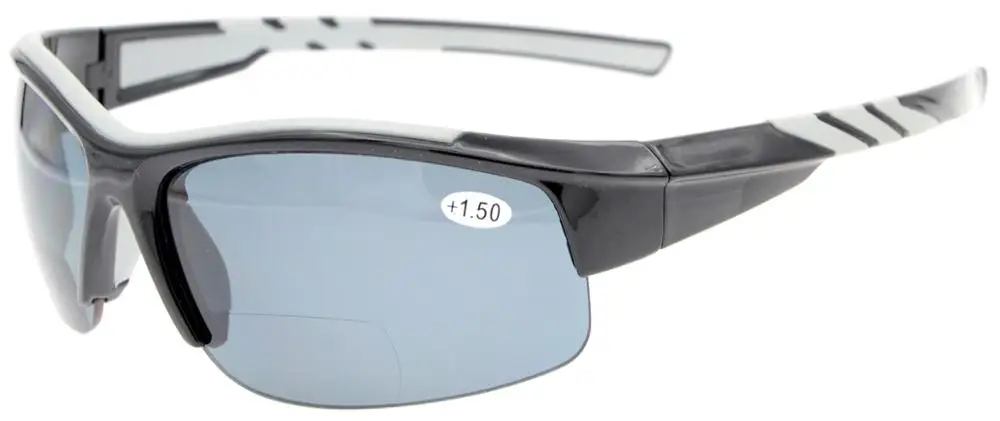 Shiny Black TH6226PGSG Eyekepper TR90 небьющиеся спортивные поликарбонатные поляризованные бифокальные Солнцезащитные очки без оправы+ 1,50/+ 2,0/+ 2,5 - Цвет оправы: Shiny Black