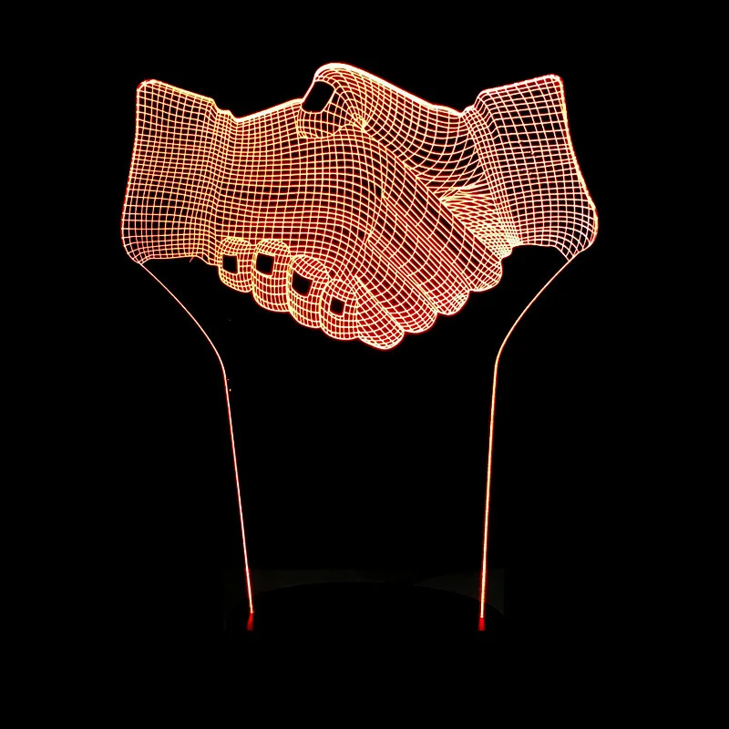 Трехмерная Ночная Светодиодная лампа с сенсорным выключателем и Usb