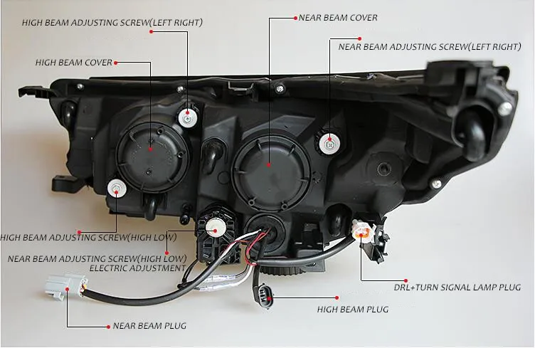 Автомобильный Стайлинг светодиодный HID Rio светодиодный чехол для фары для Toyota Highlander Биксеноновые линзы ближнего света