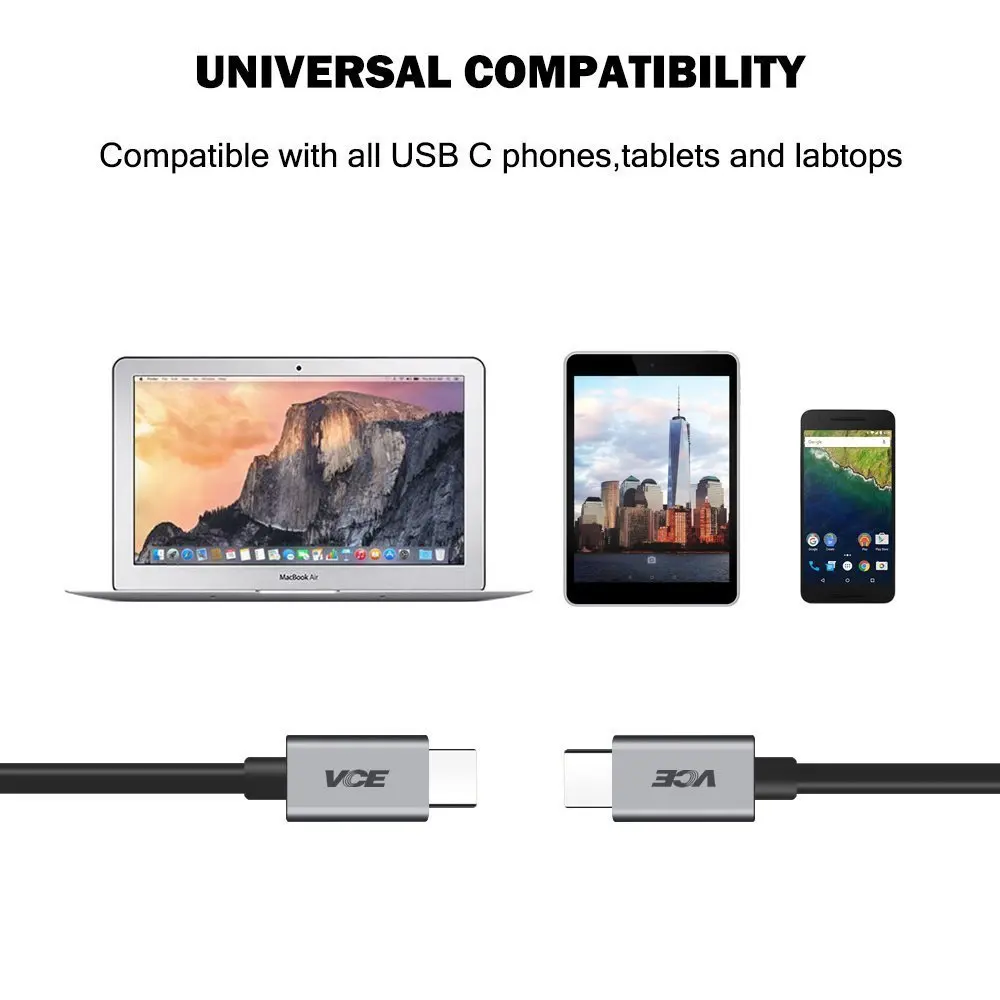 USB C to usb c Cable (2 шт) 6.6ft/2 м Тип до данных Зарядное устройство кабель для Galaxy S8/S8 Plus