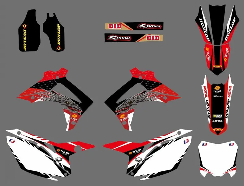 Motorcycle Team Graphics Decals STICKERS For Honda CRF450R CRF450 2013-2016 CRF250R CRF250 2014 2015 2016 2017 CRF 250 450