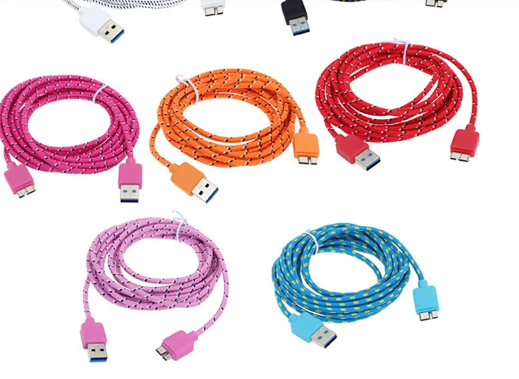 10 FT For 3M Braided Micro USB 3.0 Data Sync Charger Cable SAMSUNG GALAXY S5 NOTE 3 2 N9000 n7100 |