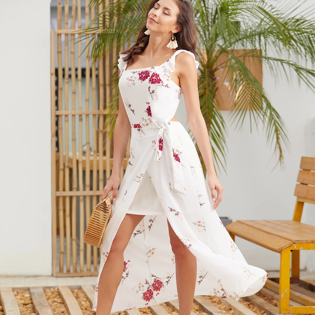 Сексуальное платье бодикон с рисунком Для женщин летнее без рукавов пляжное