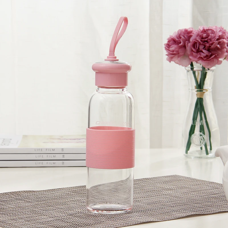 ORZ 420 мл портативная стеклянная бутылка для воды Герметичная Кружка прозрачные