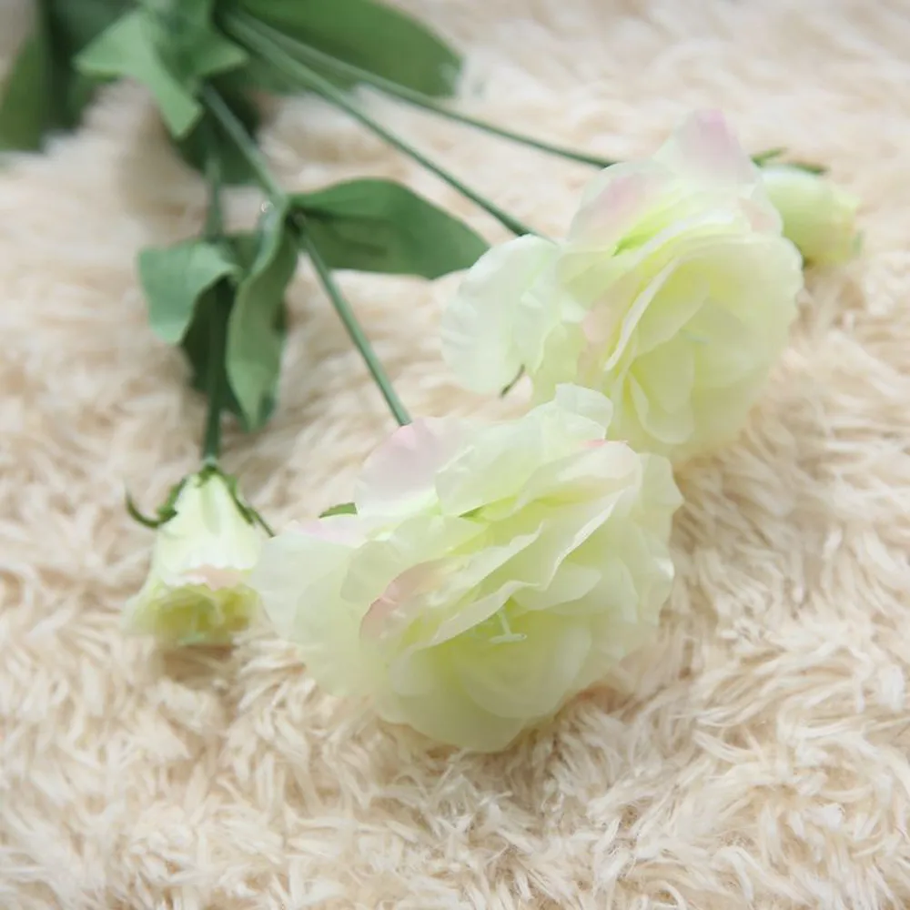 Искусственные цветы 4 Eustoma для дома свадьвечерние НКИ праздничное украшение