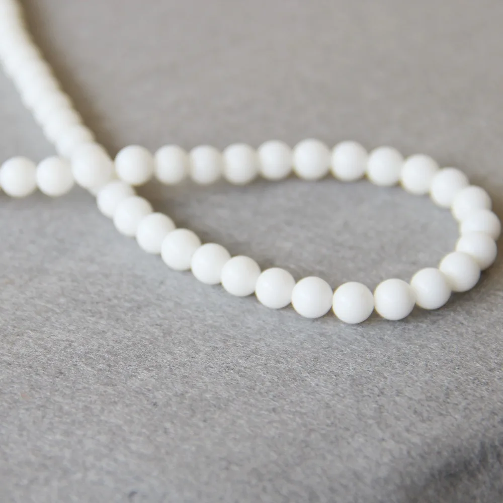 (Минимальный заказ 1) модные бусины из натурального белого оникса диаметром 6 мм