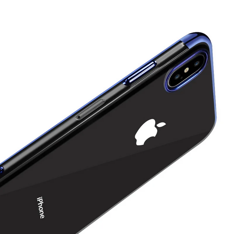 Для iphone XS XR MAX TPU мягкая оправа прозрачная задняя силиконовая чехол для 7 8 plus на 5 5S