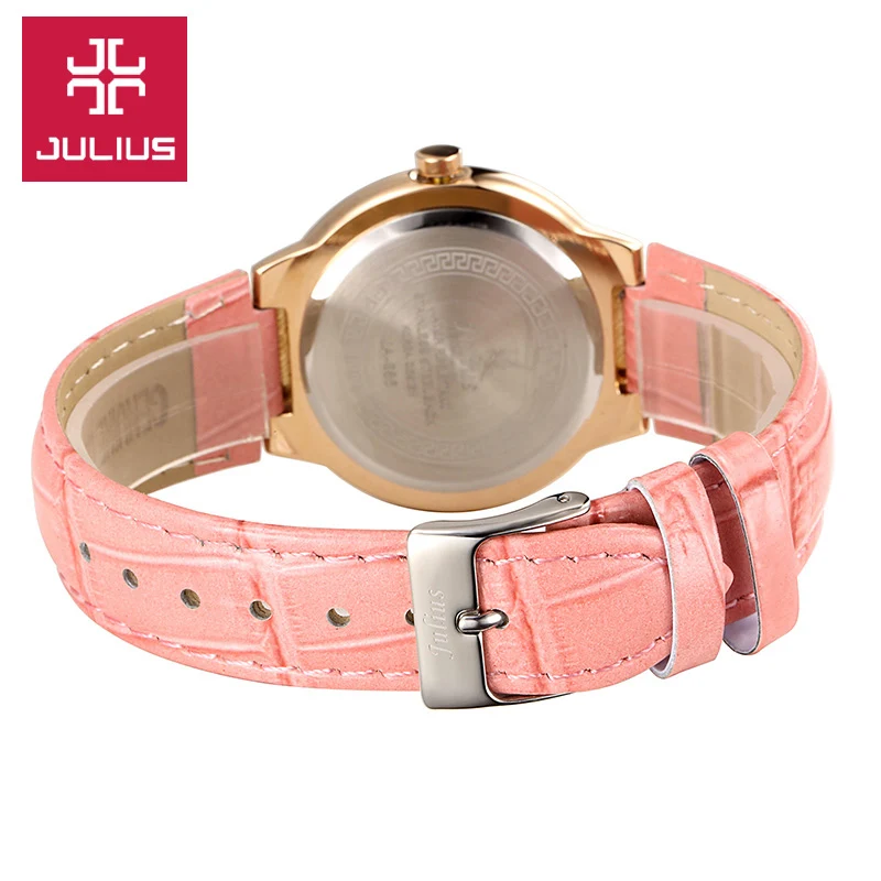 Простые женские часы японские кварцевые изящные модные кожаный браслет стразы