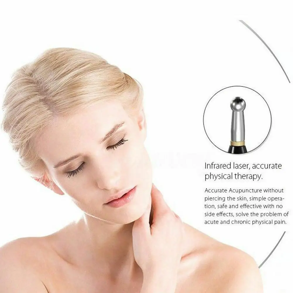 3 in 1 Electric Acupuncture Magnet Therapy Heal Massage Pen Meridian Energy Pen Relief Pain Tools with 3 replacement head Health