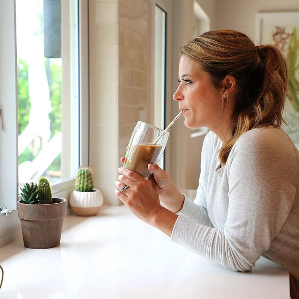 Большие стеклянные кофейные чашки с двойными стенками объемом 270 мл коллекция