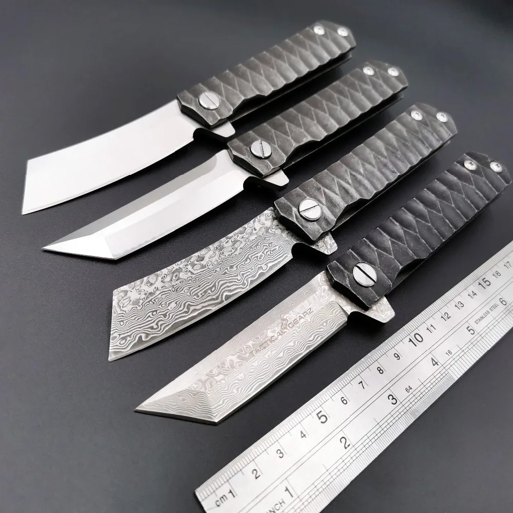 Kwaiken Tanto бритвенный складной нож дамасский D2 лезвие армейский Открытый Кемпинг выживания Дайвинг ножи охотничьи тактические EDC инструменты
