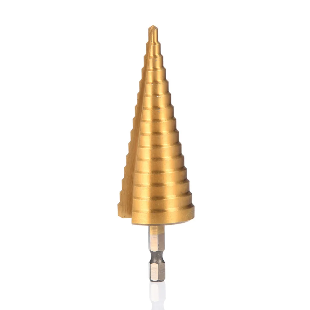 4 32 mm Hexagonal Titanium Step Cone Drill Bit Hole Cutter HSS4241 Stepped For Sheet Metal Free Shipping|step drill|step cone drillcone drill |